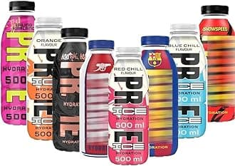 Orange Chill Ice,Erling Haaland,Blue Chill Ice,Barcellona,Red Chill Ice,ISHOWSPEED,Future Freeze Hydration Drink Bottles 500ml - Random Mixed Flavours of Refreshing Drink (4 x Bottles)