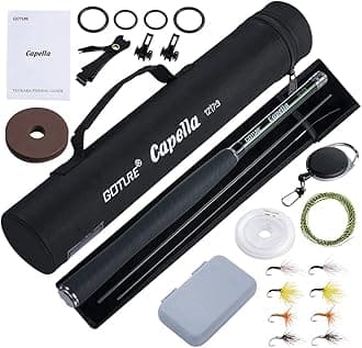 Tenkara Rod Kit 12FT/3.6M Fishing Rod and Combo Tenkara Starter Rod Kit with Carry Case Telescopic Fly Fishing Rod for Streams, Trout, Bass, Crappie, Salmon 11ft/12ft/13ft