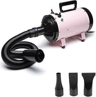 dicn 2800W Dog Hair Dryer, Dog Grooming Blaster, Pet Dryer, Motorcycle Dryer, Speed Pink High Velocity Heat On/Off Professional Blower