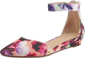 DREAM PAIRS Women's Low Wedge Pointed Toe Ankle Strap Dress Comfortable Casual Flats Shoes