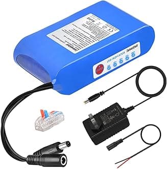 TalentCell 12V 6Ah LiFePO4 Battery Pack, Ultra Long Life Cycles Rechargeable DC 12.8V 6000mAh 76.8Wh Lithium Iron Phosphate Backup Battery for LED Strip, CCTV Camera, Router, Solar System, DIY Project