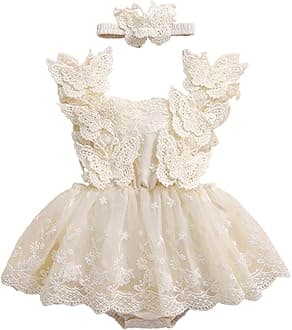 Newborn Baby Girl Romper Dress Infant Sleeveless Lace Floral Romper Bodysuit Baby Girl Summer Clothes Outfits