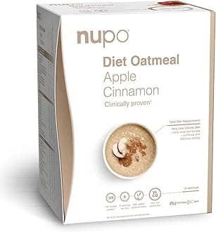 – Diet Meal Replacement for Weight Loss (Oatmeal Apple-Cinnamon, 12 Servings) | Very Low Calorie Ready Meal for Weight Management | Gluten Free Vegan Ready Meals | GMO Free Just Add Water Meals