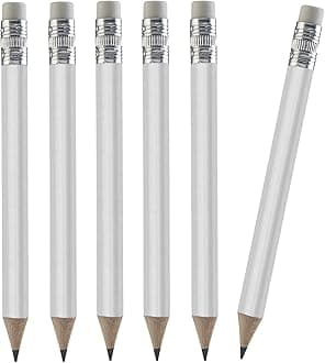 TH Golf 100pcs Premium Golf Pencils, 4 Inch Mini Pencils Half Pencils with Eraser Sharpened Wood Mini Round Pencils for Schools Wedding Toddlers Home Corporate Multiple Colours