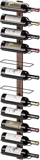 B4Life Wine Rack Wall Mounted for 12 Wine Bottles, Wall Wine Rack Wood Wine Racks for Wall, Wine Holder Wall Mounted Wine Bottle Racks for Kitchen, Dining Room, Bar
