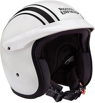 Royal Enfield Isi Certified Open Face Helmet with Excellent Impact Protection,Scratch Resistance,Partially Removable and Washable Comfort Liner,Gloss White,Size: L (60Cm)