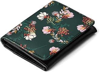 Dailyobjects Leather Women Men's Wallet(Lush Midnight), Lush Midnight, Floral
