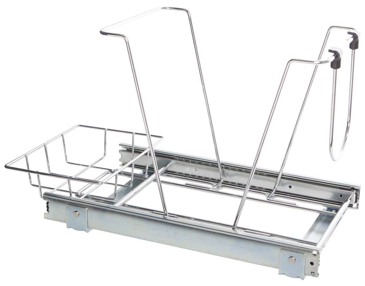 Installable Cabinet Rails Trashcan System