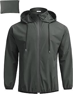 COOFANDY Men's Raincoat Raincoat