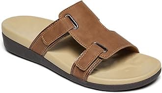 MEGNYA Slides for Women, Sandals for with Arch Support, Classic Women Sandals for walking Brown size 7.5