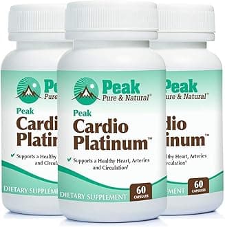 Cardio Platinum | Vitamin K2 as MK7 Supplement for Healthy Arteries and Circulation | Nitric Oxide and Nattokinase for Better Blood Flow (3 Bottle Pack)