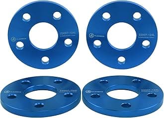 VLAOSCHI Blue Forged 5x112 Hubcentric Wheel Spacers (No Lip, 66.56mm) 1/2 Inch (12mm) Compatible with Benz BMW-Audi 5 Lug for A4 A5 S5 A6 S6 A7 S7 A8 W210 W212 W219 E350 E500 530i 540i 740i -Pack of 4