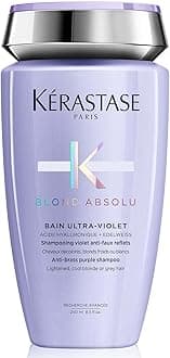 Blond Absolu, Anti-Brass Purple Shampoo, Toning, For Cool Blondes and Grey Hair, With Hyaluronic Acid and Edelweiss Flower, Bain Ultra Violet, 250 ml