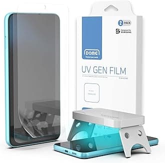 DOME GLASS Whitestone UV GEN Film Screen Protector for Samsung Galaxy S23 Hard Coated Film Screen Protector with UV light for Samsung Galaxy S23