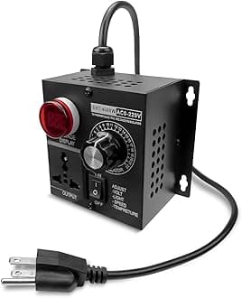 AC Motor Variable Speed Controller for Router Fan Electric Motor Rheostat, SCR Voltage Controller 120V 220V 15A 4000W Max