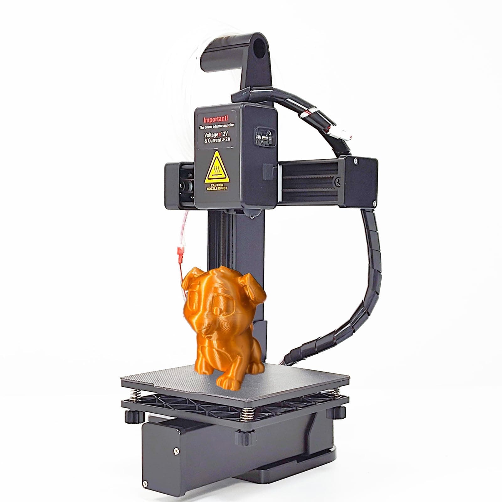 Small 3D Printer for Beginner, Frequency Division Multiplexing 3D Printer, High Accuracy Rapid Heating And Printing Compact 3D Printing Machine for Education (UK Plug)