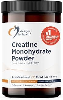 Designs for Health Creatine Monohydrate Powder - Unflavored Micronized Creatine Powder for Women & Men to Support Muscle Strength, Exercise + Brain Health, Pure Creatine Monohydrate 5g (90 Servings)