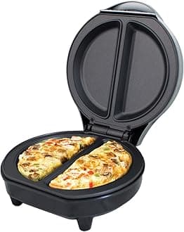 Quest Non-Stick Cool Touch Dual Omelette Maker, 700 W