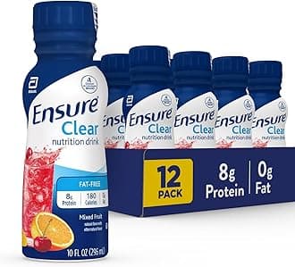 Clear Mixed Fruit Nutritional Drink | 8g Protein, 15 Vitamins & Minerals | Fat-Free | Ready to-Drink | Refreshing Taste | 10 fl oz, 12 Pack