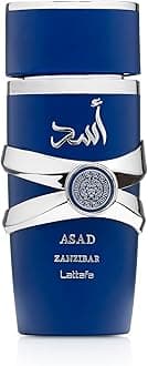 Lattafa Asad Zanzibar - Fresh, Spicy, Vanilla, Coconut - Eau de Parfum Long-Lasting Fragrance for Men, 3.40 Ounce / 100 ml