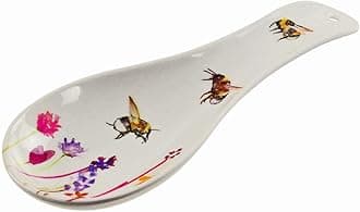 The Leonardo Collection Busy Bees Spoon Rest By Jennifer Rose Gallery | Delightful Bee-Inspired Design | Hand-Painted Resin | Practical Kitchen Accessory | Nature-Inspired Decor for Cooking