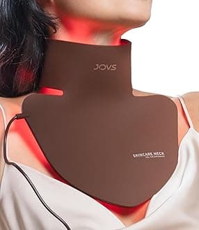 JOVS LED Neck & Chest Mask, LED Red Light Therapy for Neck, 66 LED Light Beams and 630nm Red Light Therapy for Neck Decollete Chest Body, Skin Care Device at Home and Travel