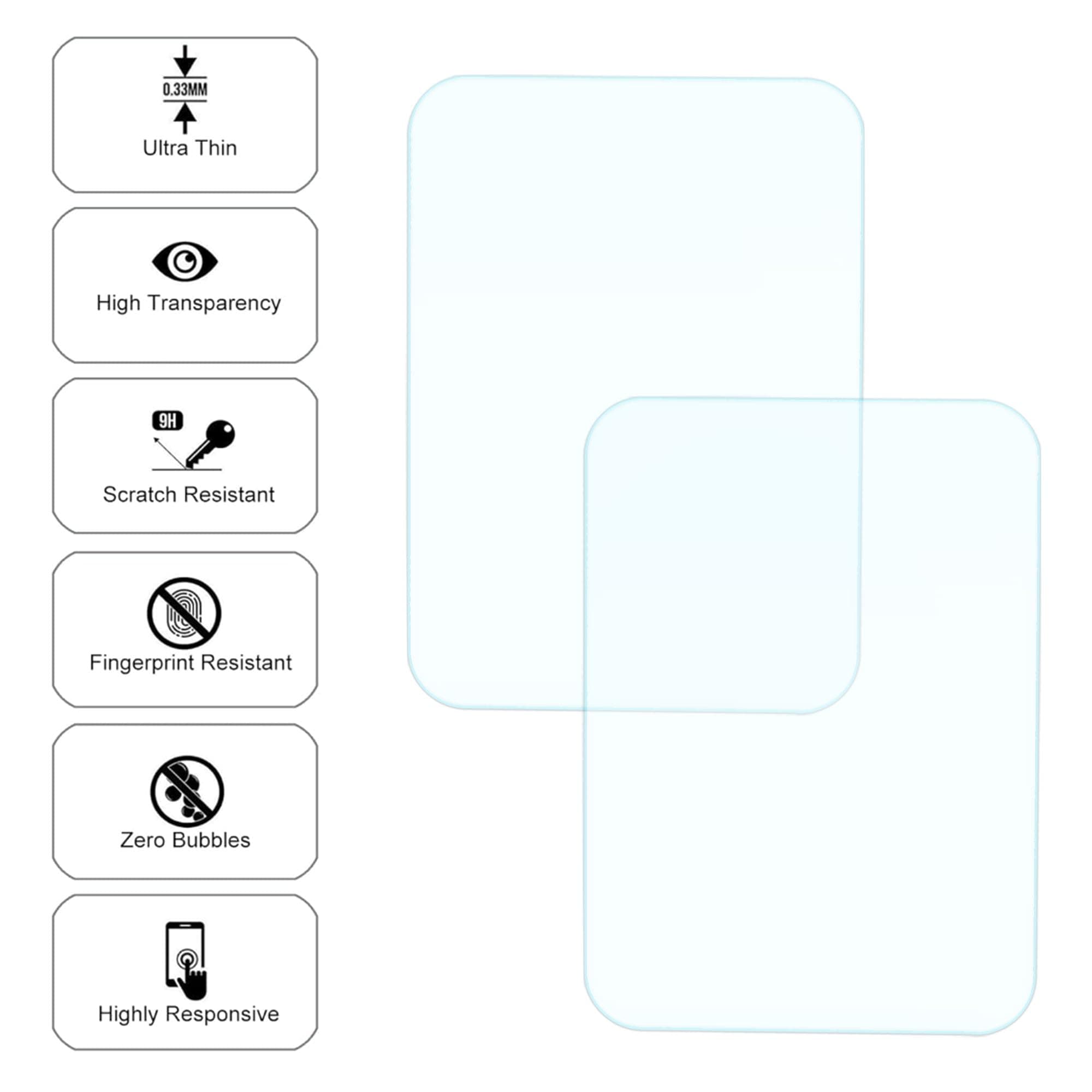 xcivi 2 Pack Tempered Glass Screen Protector Only Compatible with VTech KidiZoom Smartwatch DX4, Screen Protector for Smartwatch