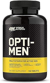 Optimum Nutrition (ON) Opti-Men, Vitamin C, Zinc and Vitamin D, E, B12 for Immune Support Mens Daily Multivitamin Supplement - 150 Count