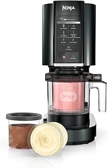 Ninja CREAMi Ice Cream, Sorbet, Milkshake Maker + 3 CREAMi Pints, Black