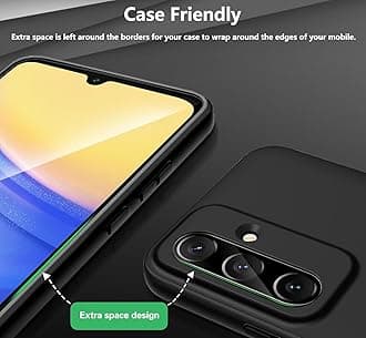 Samsung Galaxy A15 5G High Definition Tempered Glass Screen Protector with 2+2 Lens Protection - Fingerprint Unlock, Scratch Resistant, Bubble Free,