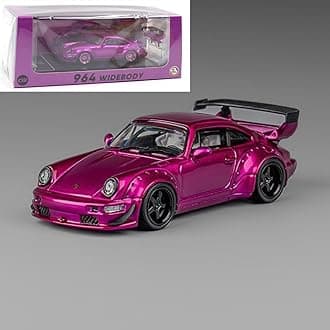 Diecast Model Car Collectibles Toys Compatible with CM Model 1:64 Porsche RWB 964 Widebody Metallic Purple Indonesia Exclusive CM64-964-INA