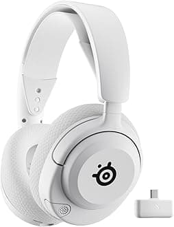 Arctis Nova 5 Wireless - Wireless Gaming Headset for PC - Compatible with PC, PS5, Switch & more - Mobile App Control - 60 HR Battery with Fast Charge - 2.4GHz/Bluetooth - White
