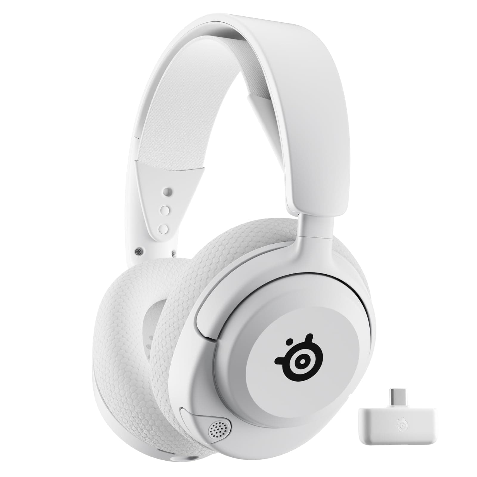 SteelSeries Arctis Nova 5 Wireless - Wireless Gaming Headset for PC - Compatible with PC, PS5, Switch & more - Mobile App Control - 60 HR Battery with Fast Charge - 2.4GHz/Bluetooth - White