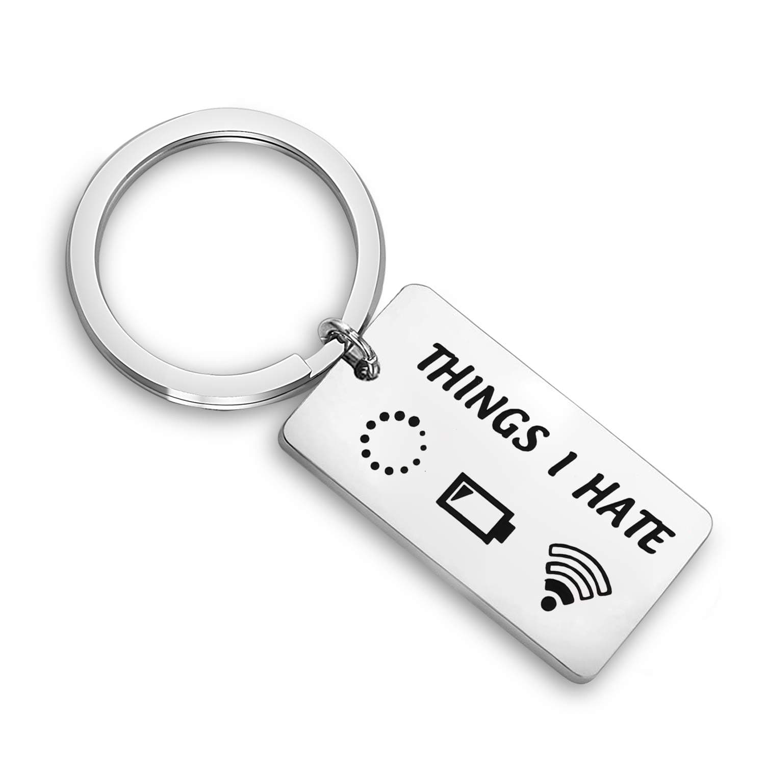 WUSUANED Programmer Gamer Gift Things I Hate Funny Keychain Computer Gamer Jewelry Gift For Developer Video Game Lover