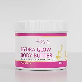 Marwa Kadi HydraGlow Body Butter - Organic Shea Butter, Oils (Coconut, Aloe Vera, Argan, Jojoba, Olive, Sweet Almond, Avocado, Rosehip, Lavender, Peppermint, Tea Tree, Eucalyptus)