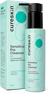 Cureskin Sensitive Pro Cleanser with Tucuma Butter & Apple Extracts for Sensitive Skin Face Wash, 100 ml (Pack of 1)