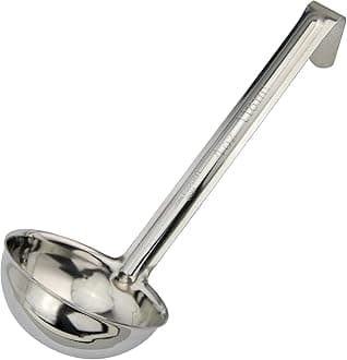 Winco One Piece Stainless Steel Ladle, 4 Ounce, 6"
