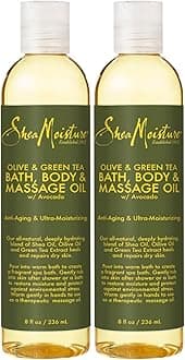 SheaMoisture Olive & Green Tea Bath, Body & Massage Oil 2-Pack