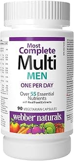 Webber Naturals Men's Most Complete Multi, 90 Vegetarian Capsules
