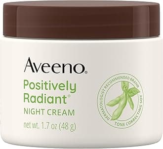 Positively Radiant Moisturizing Face & Neck Night Cream with Tone Correcting Soy & Niacinamide, Night Cream Targets Dull Skin & Evens Skin Tone & Texture, Hypoallergenic, 1.7 oz