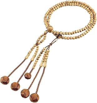 ZONG PEACE Lined Wood Beads Japanese Soka Gakkai SGI Juzu Nichiren Buddhism Prayer Beads