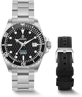Men's Automatic Dive Watch - Japanese Movement, Titanium Case/Bracelet, Sapphire Crystal, 200M Waterproof, Swiss Super-LumiNova, Screw-Down Crown