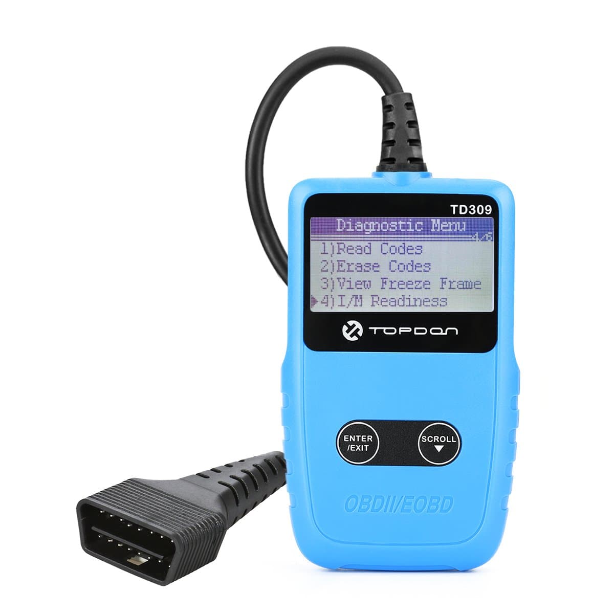 Topdon OBD2 DTCs Code Scanner,View Freeze Frame Data, TD309 Automotive Car Engine Diagnostic Scan Tool Reader with Read and Clear DTCs, Retrieving I/M readiness, View VIN for Car, SUV, Truck and Van