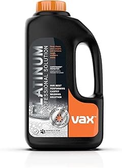 Vax Platinum Professional 1.5L Carpet Cleaner Solution, Stain Remover Shampoo, Rose Burst Scent, Neutralises Pet Odours, 1-9-139136, Charcoal