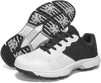 THESTRON Professional Golf Shoes for Men 7 Spikes Non-Slip Outdoor Golf Sport Training Sneakers Mens Comfortable Sport Shoes for Golfing Size 7-15