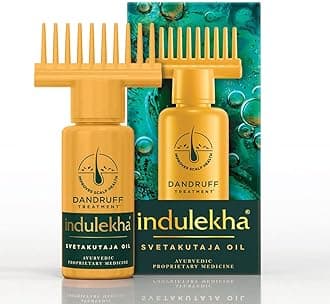 Indulekha Svetakutaja Ayurvedic Hair Oil 50 ml|Ayurvedic Medicinal oil for dandruff treatment with Svetakutaja- Comb Applicator Bottle for Men & Women