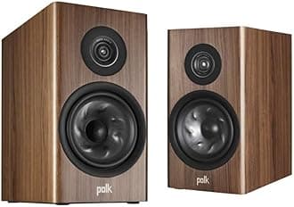 Reserve R200 Large Bookshelf Speaker for Dynamic, Detailed Home Theater Audio, 1" Pinnacle Ring Tweeter & 6.5" Turbine Cone Woofer, Dolby Atmos & IMAX Enhanced, Wall Mountable, Walnut Brown