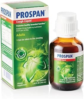 Prospan/Abrilar Cough Syrup + Mucus with Proprietary English Ivy Leaf Extract EA575 for Adults - Soothes Cough, Mucus Relief, No Added Sugar, Non-Drowsy, Alcohol-Free, Drug-Free - 100mL