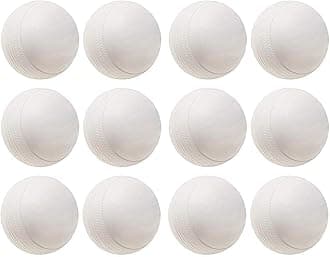 TRIPLET Jagmoolya Products Plastic Cricket Training Toy Ball- (White, Pack of 8) Standard Size