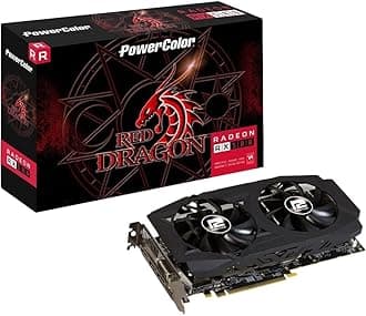PowerColor AXRX 580 D5-3DHDV2/OC AMD Radeon RX 580 4GB Red Dragon V2 Graphics Card 8GB AXRX 580 8GBD5-3DHDV2/OC